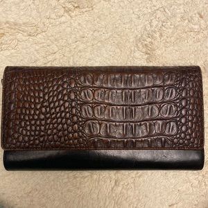 Brahmin Black and Brown Wallet - 12” long 8” Wide
